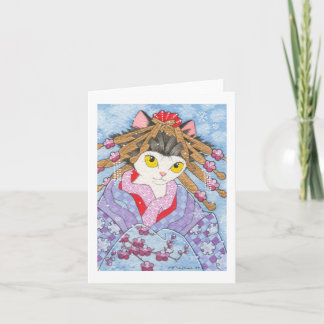 Yuki aan Ume notecard Kaart