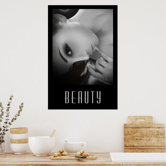 Yuki bw poster (Keuken)