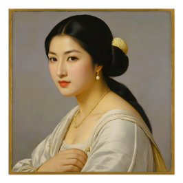 "Yuki Mori" Fijn Kunst Portret van een Vrouw Perfect Poster