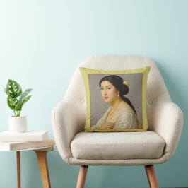"Yuki Mori" Fijne Kunst Portret van een Vrouw Kussen