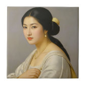 "Yuki Mori" Fine Art Vrouw Portret Tegeltje (Voorkant)