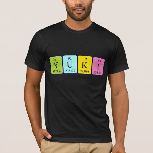 Yuki periodiek shirt van de lijstnaam (Voorkant)