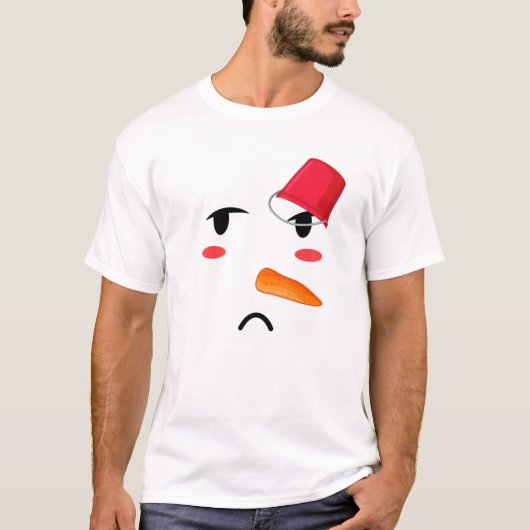 Yukidaruma Snowman vindt plaats met wortel I Kawai T-shirt (Voorkant)
