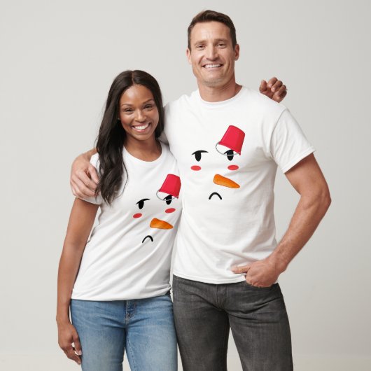 Yukidaruma Snowman vindt plaats met wortel I Kawai T-shirt (Unisex)