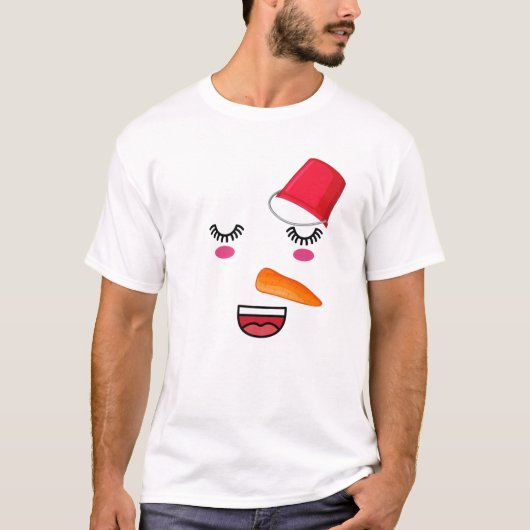 Yukidaruma Snowman vindt plaats met wortel I Kawai T-shirt (Voorkant)