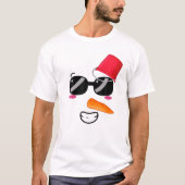 Yukidaruma Snowman vindt plaats met wortel I Kawai T-shirt (Voorkant)