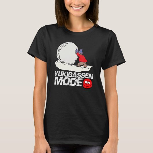 Yukigassen-modus op sneeuwbalgevecht t-shirt (Voorkant)