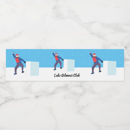 Yukigassen Waterfles Etiket (Enkel label)