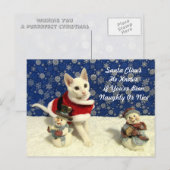 Yuki's Kerstmis - Kat / Keuten-kerstBriefkaart Feestdagenkaart (Voorkant / Achterkant)