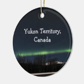 Yukon Aurora Borealis; Yukon Territory Souvenir Keramisch Ornament (Links)