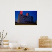 Yukon' Best Flour Mill Neon Sign At Dusk Poster (Keuken)