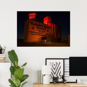 Yukon' Best Flour Neon Nacht Artistieke Beeld Poster