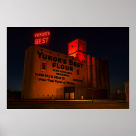 Yukon' Best Flour Neon Nacht Artistieke Beeld  Poster
