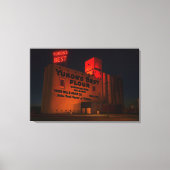 Yukon' Best Flour Neon Night Artistic View  Canvas Afdruk (Voorkant)