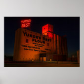 Yukon' Best Flour Neon Night Artistic View Poster (Voorkant)