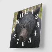 Yukon Black Beer & Wilderness Foto Art Vierkante Klok (Hoek)