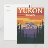 Yukon Canada Berg Zonsondergang Briefkaart (Voorkant / Achterkant)