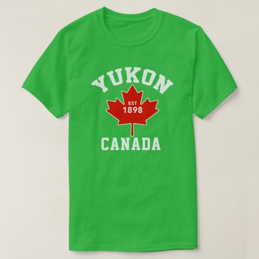 Yukon Canada Est.1898 Patriotic T Shirt (Design voorkant)
