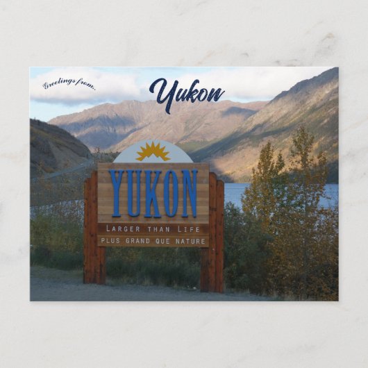 Yukon Canada Groter Dan Het Leven Briefkaart (Voorkant)