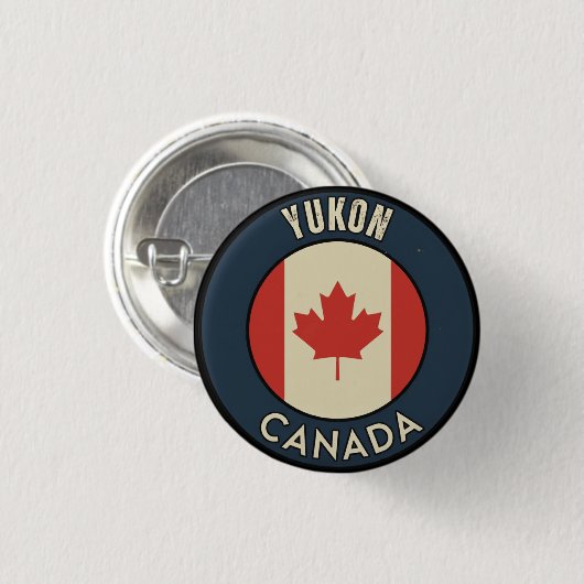 Yukon Canada Ronde Button 3,2 Cm (Voorkant /achterkant)