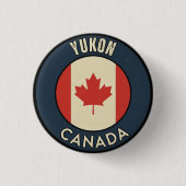 Yukon Canada Ronde Button 3,2 Cm (Voorkant)