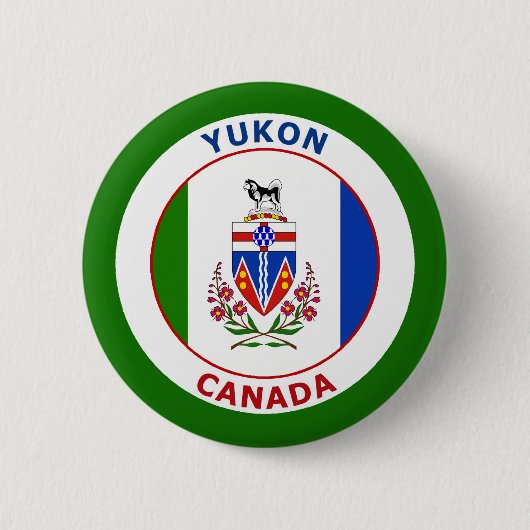 YUKON, CANADA RONDE BUTTON 5,7 CM (Voorkant)