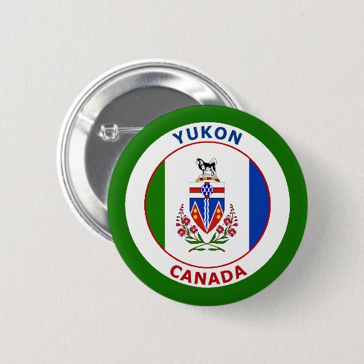 YUKON, CANADA RONDE BUTTON 5,7 CM (Voorkant /achterkant)