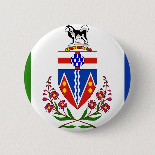 Yukon Flag Ronde Button 5,7 Cm (Voorkant)