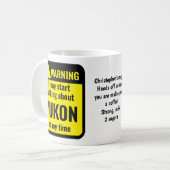Yukon Funny Personalized Warning Koffiemok (Voorkant links)