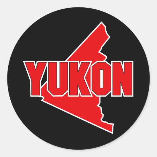 Yukon-gebied Ronde Sticker (Voorkant)