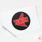 Yukon-gebied Ronde Sticker (Envelop)