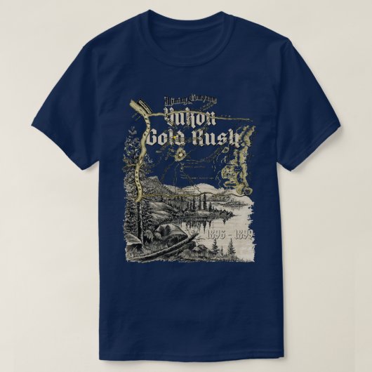 Yukon Gold Rush kaart 18961899 T-shirt (Design voorkant)