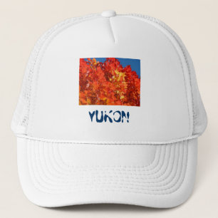 Yukon Hats Truckershoed Oranje Herfst Boom Bladere Trucker Pet
