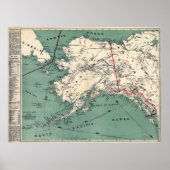 YUKON KLONDIKE GOLD RUSH MAP 1897 POSTER (Voorkant)