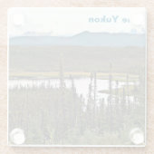 Yukon Pond Glazen Onderzetter (Achterkant)