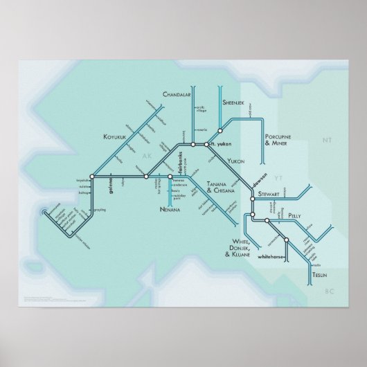 Yukon River 15 x 20 inch Poster (Voorkant)