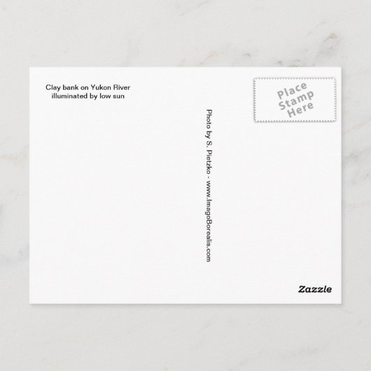 Yukon River clay Bank Briefkaart (Achterkant)