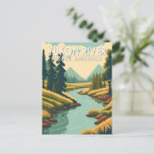 Yukon River North America Travel Art  Briefkaart (Staand voorkant)