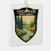 Yukon River North America Travel Art  Keramisch Ornament (Rechts)