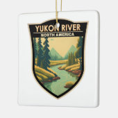 Yukon River North America Travel Art  Keramisch Ornament (Links)