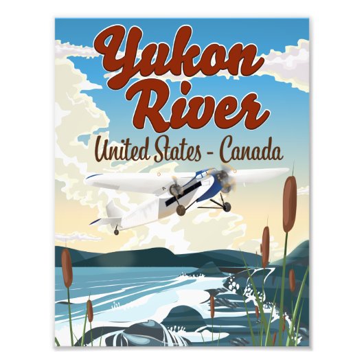 Yukon rivier USA Canada reisposter Foto Afdruk (Voorkant)