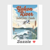 Yukon rivier USA Canada reisposter Sticker (Vel)