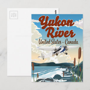 Yukon rivier VS Canada reisposter Briefkaart