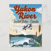 Yukon rivier VS Canada reisposter Briefkaart (Voorkant)