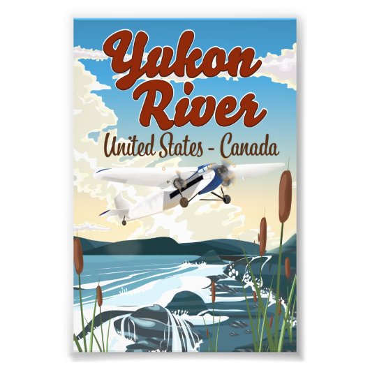 Yukon rivier VS Canada reisposter Foto Afdruk (Voorkant)