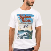 Yukon rivier VS Canada reisposter T-shirt (Voorkant)