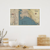Yukon Territory Alaska Map 1904 Poster (Keuken)