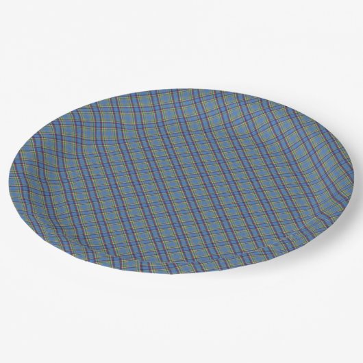Yukon Territory Tartan  Paper Plates Papieren Bordje (Gekanteld)