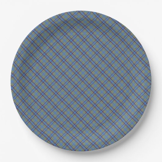 Yukon Territory Tartan  Paper Plates Papieren Bordje (Voorkant)