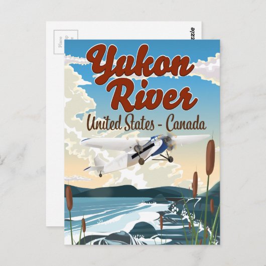 Yukon, Verenigde Staten, reisposter Canada Briefkaart (Voorkant / Achterkant)